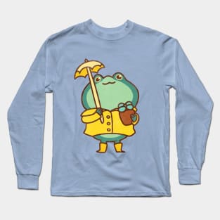 chibi rainy day frog Long Sleeve T-Shirt